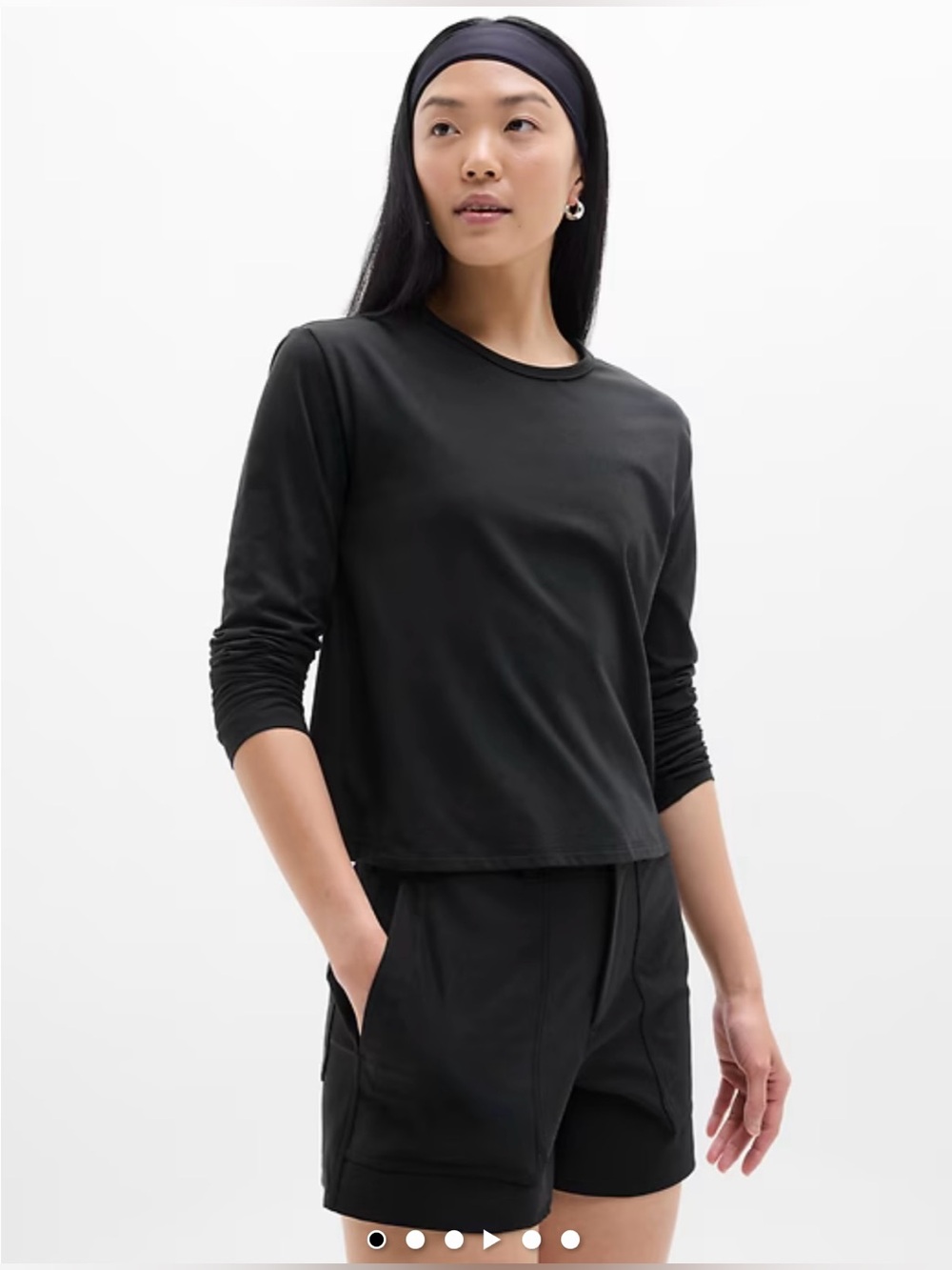 Womens Athleta Essential Top - Black